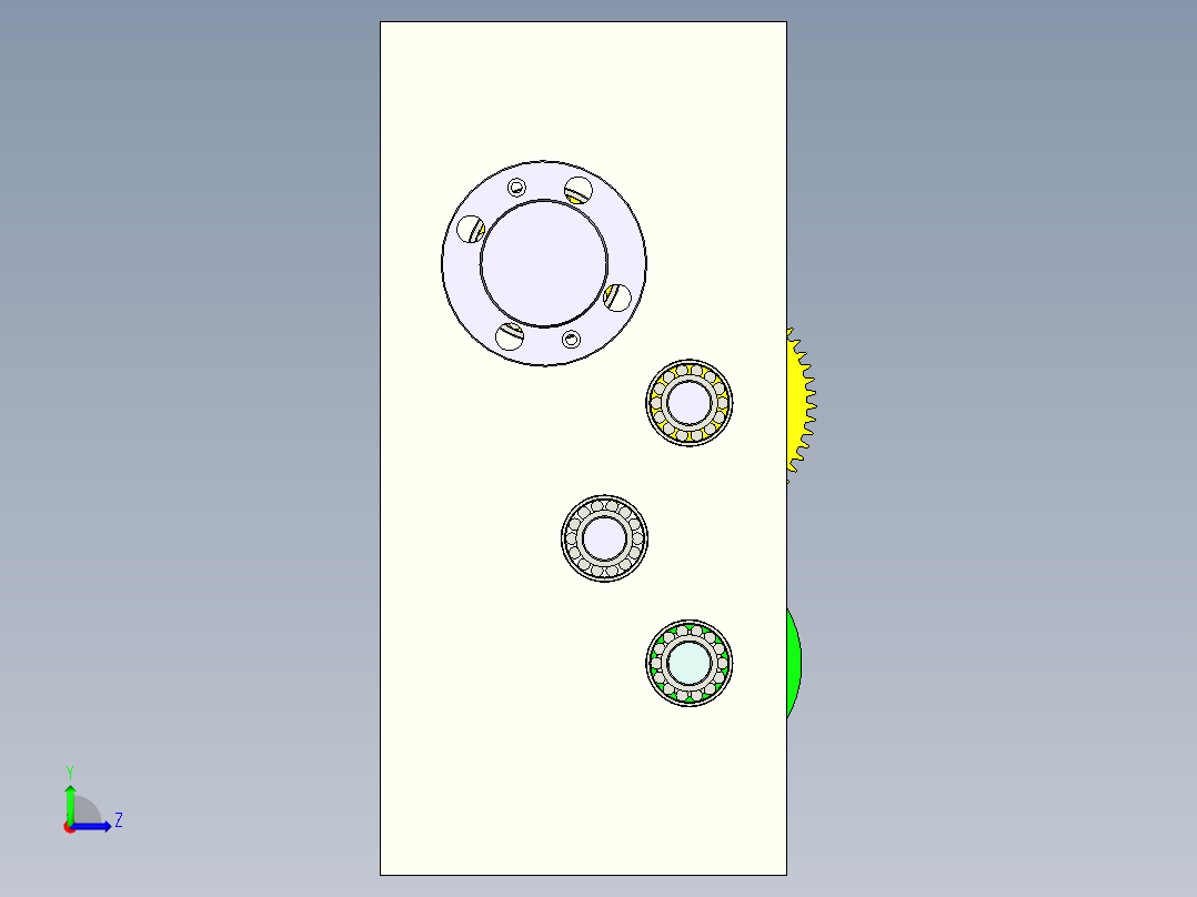 机床变速箱5左视图