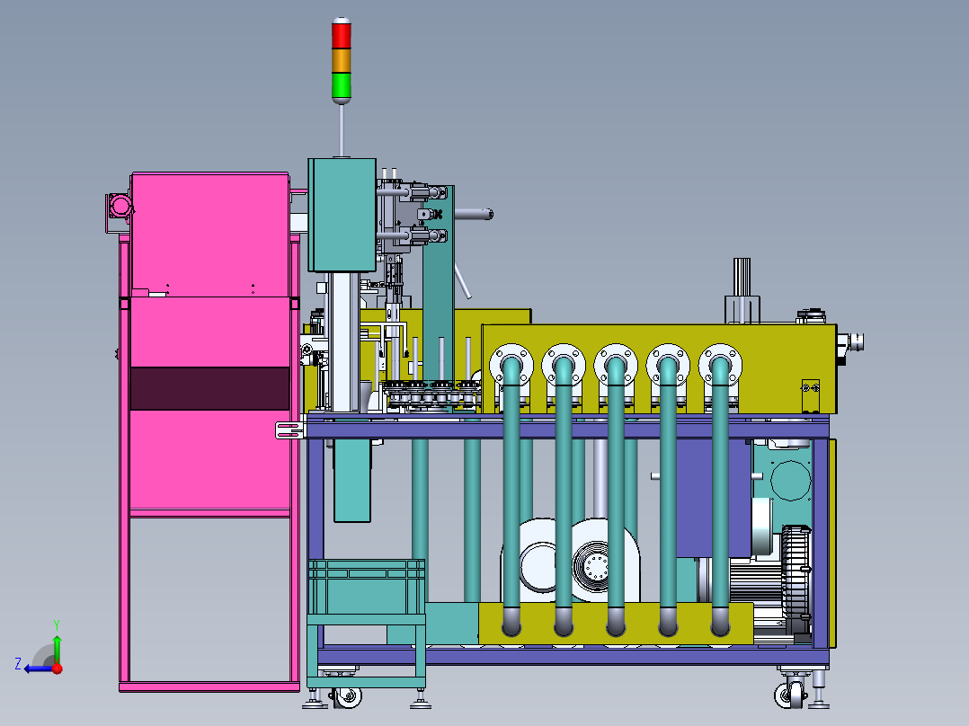 H587 链条循环式钢管喷涂机右视图