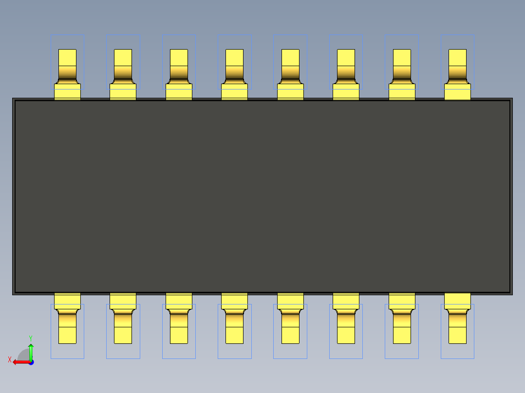 开关继电器保护 SM-DIP-DHN-08F后视图