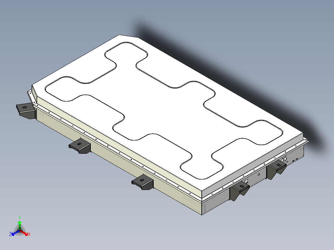 某动力电池包箱体==657955=40正等轴测图