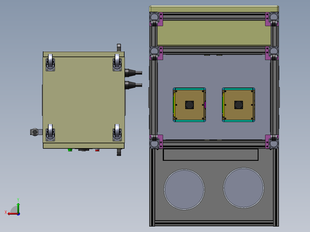 汽车雨刮器电机综合性能测试机后视图