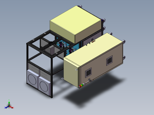 汽车雨刮器电机综合性能测试机正等轴测缩略图