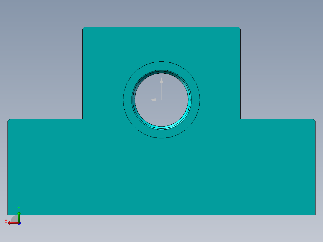 丝杆轴承座固定端后视图