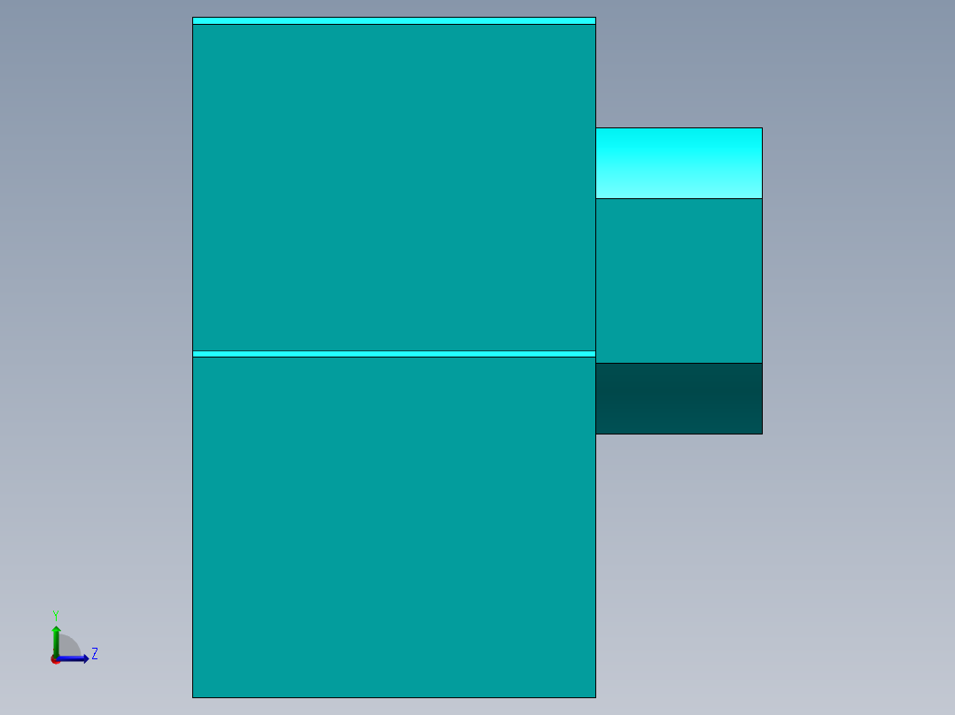 丝杆轴承座固定端左视图