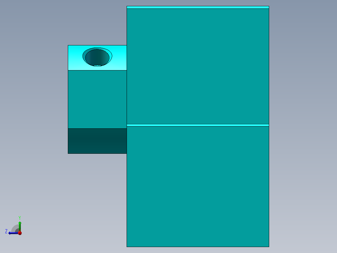 丝杆轴承座固定端右视图