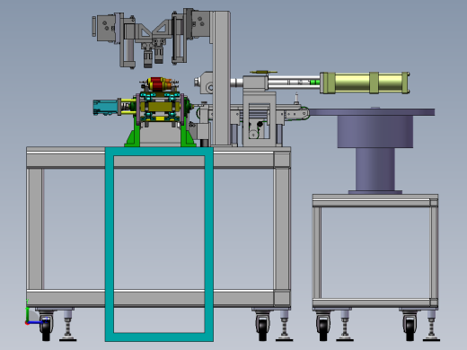 电机转子压装设备sw18可编辑左视缩略图