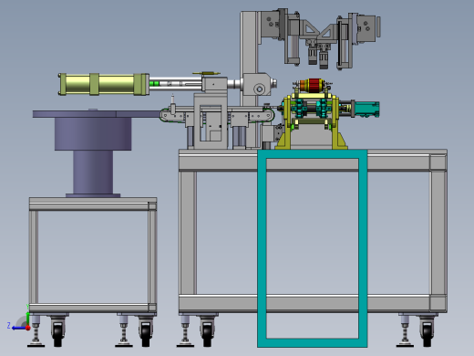 电机转子压装设备sw18可编辑右视缩略图
