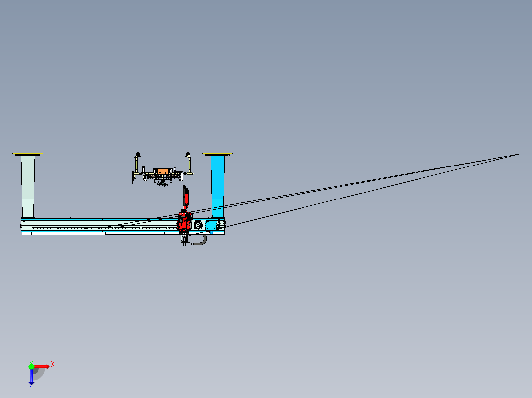 机器人移动天轨step俯视图