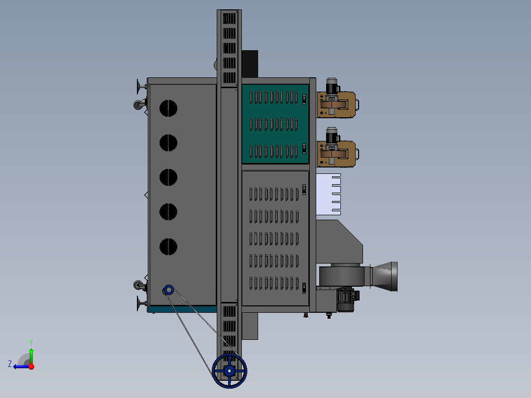 中草药烘干机右视图