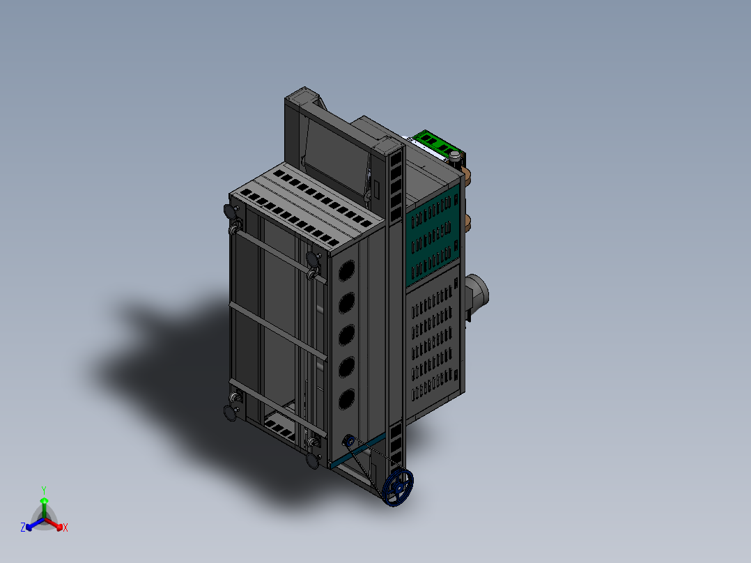中草药烘干机正等轴测图