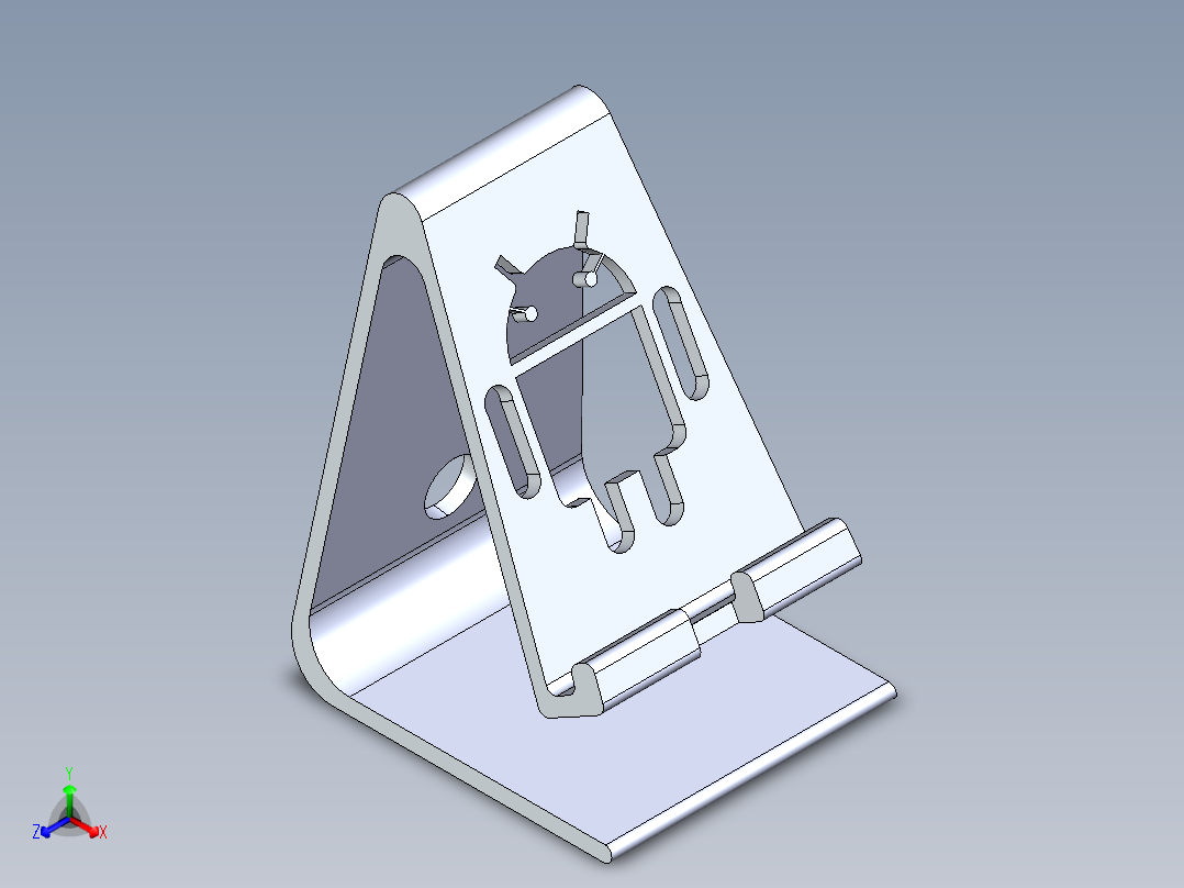 创意手机支架正等轴测图