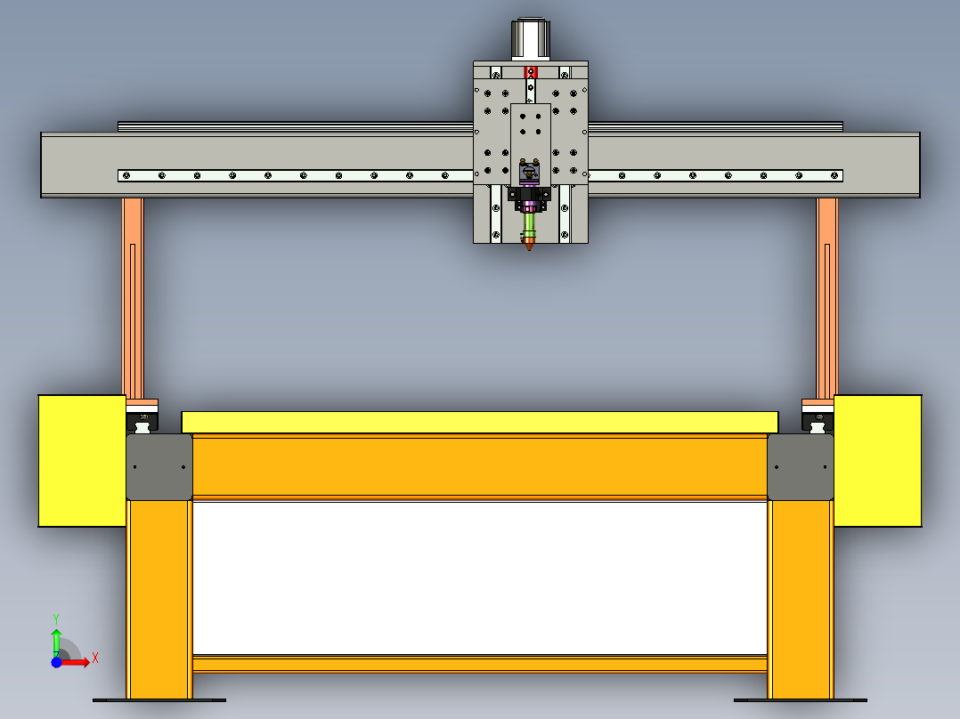 激光切割机前视图