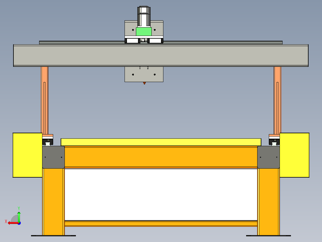激光切割机后视图