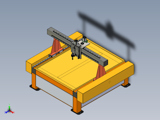 激光切割机正等轴测缩略图