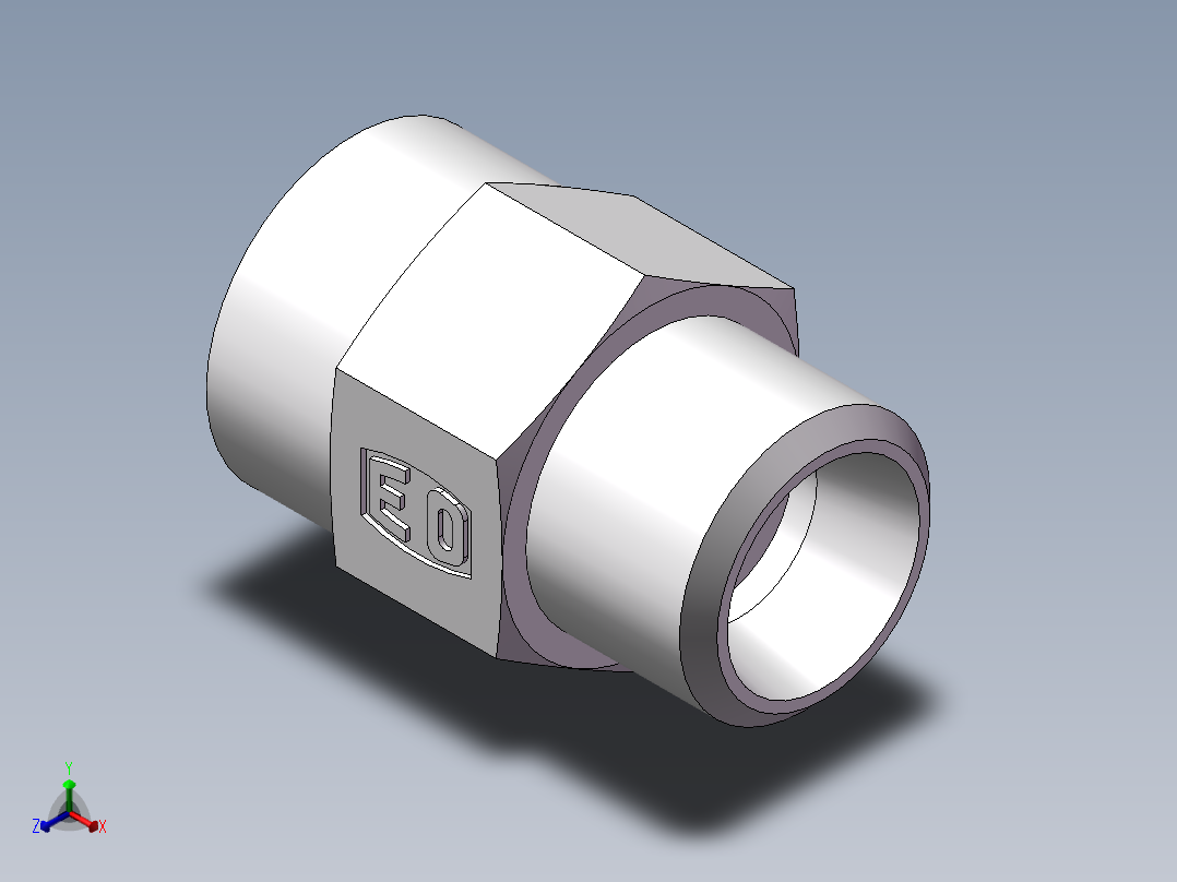 压力表接头-英制螺纹、5CB-16-04GDK正等轴测图