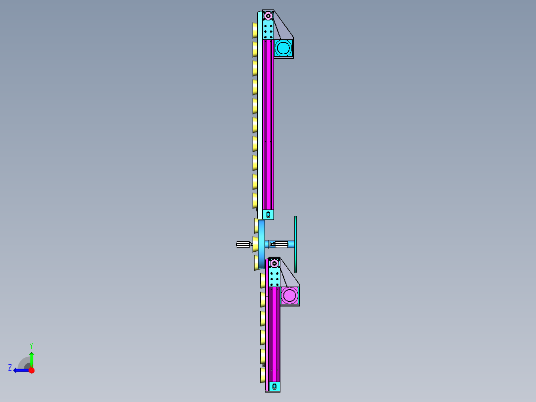 纸杯成形输送线右视图