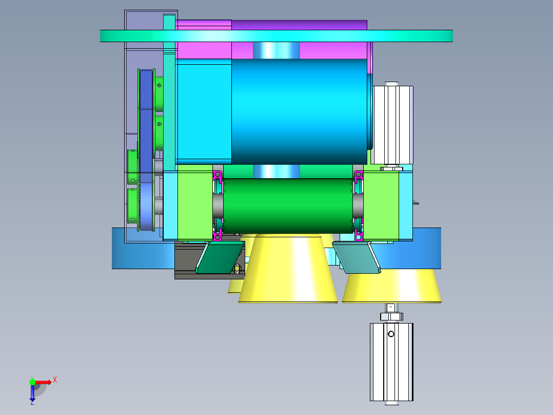 纸杯成形输送线俯视图