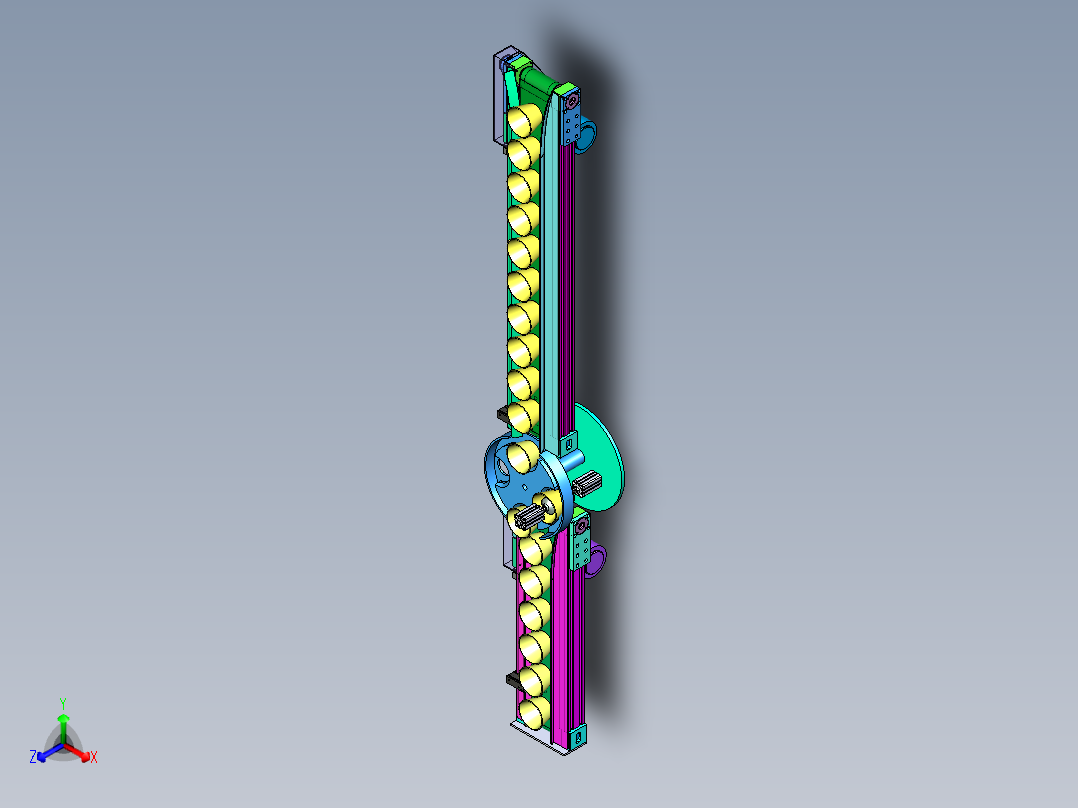 纸杯成形输送线正等轴测图