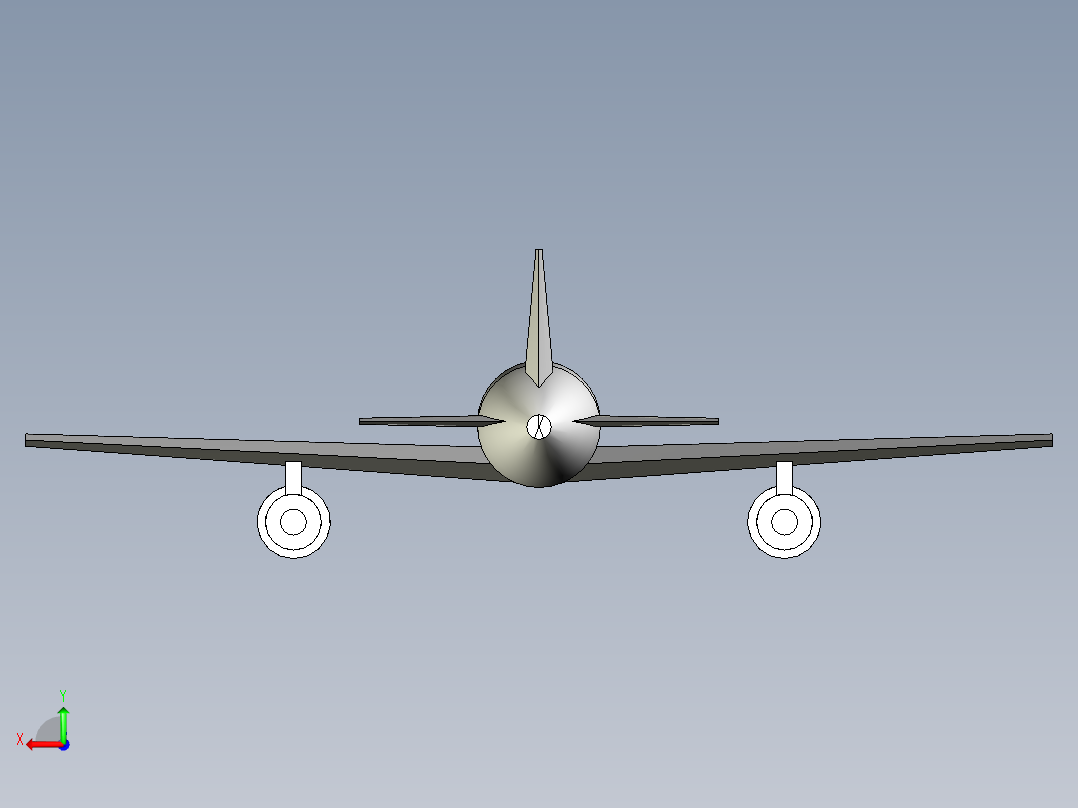 B2004190-飞机A 320后视图