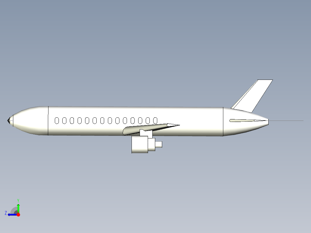 B2004190-飞机A 320右视图