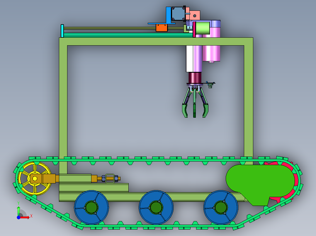 农副产品加工用采茶机前视图