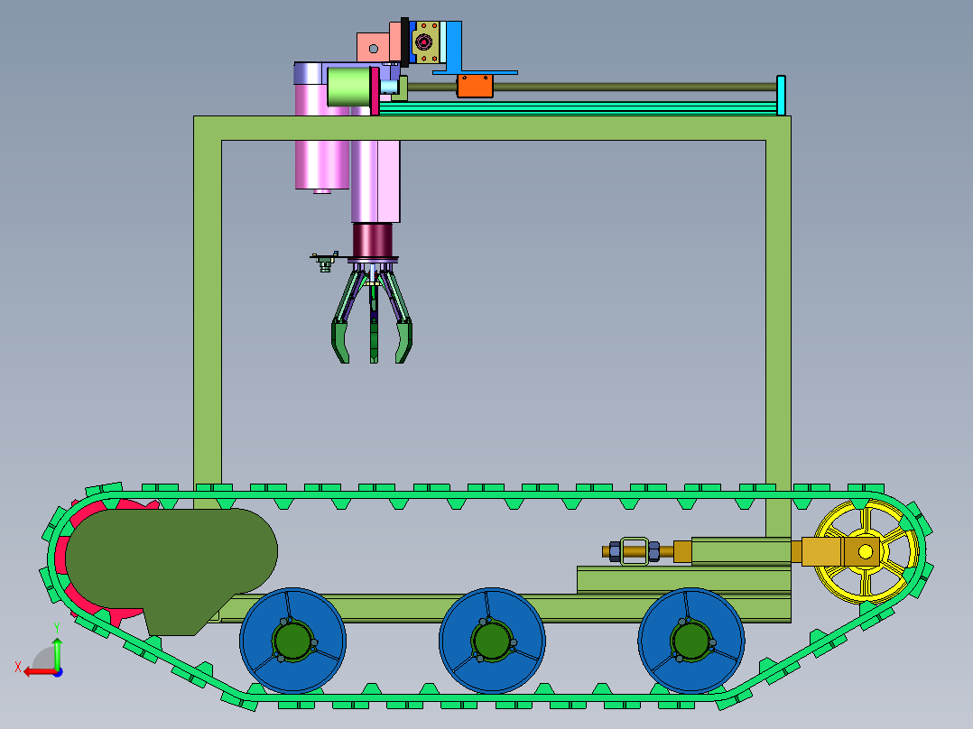农副产品加工用采茶机后视图