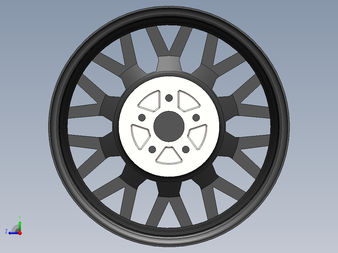 轮毂、轮胎(24)后视图