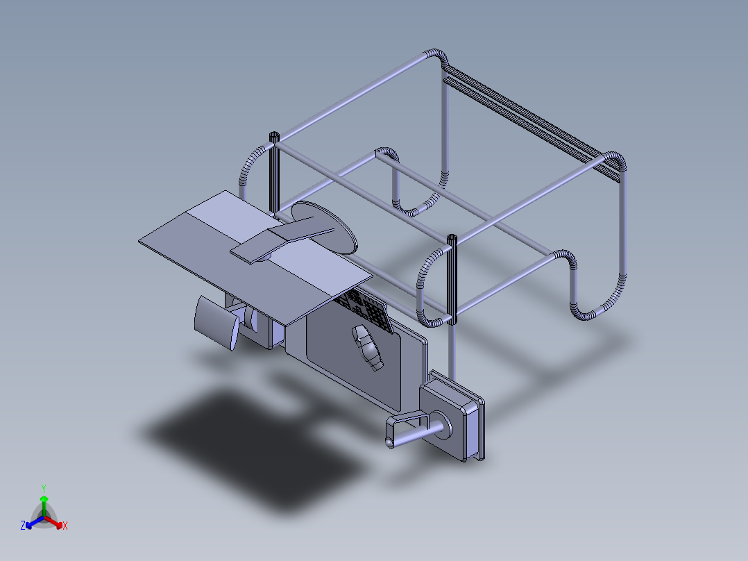 电脑桌正等轴测图