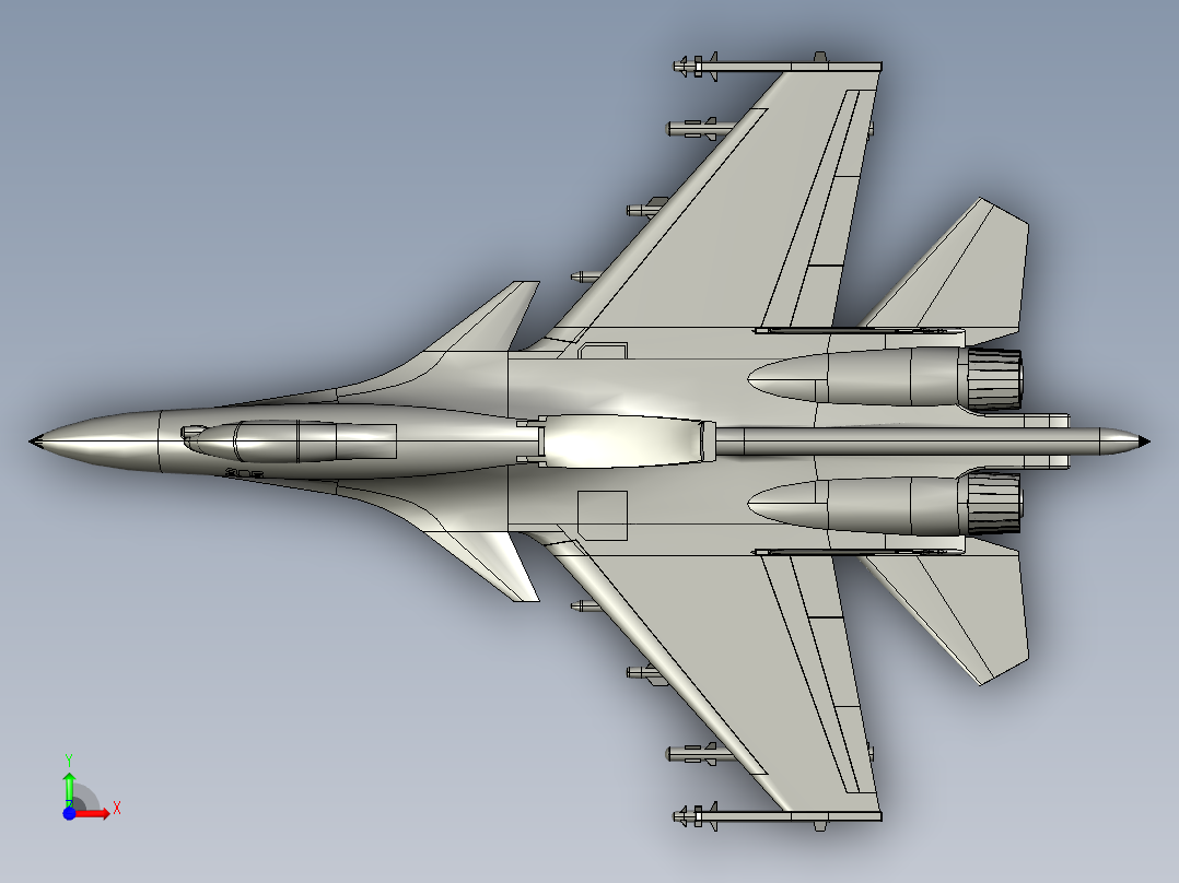 SU35战斗机NEW前视图