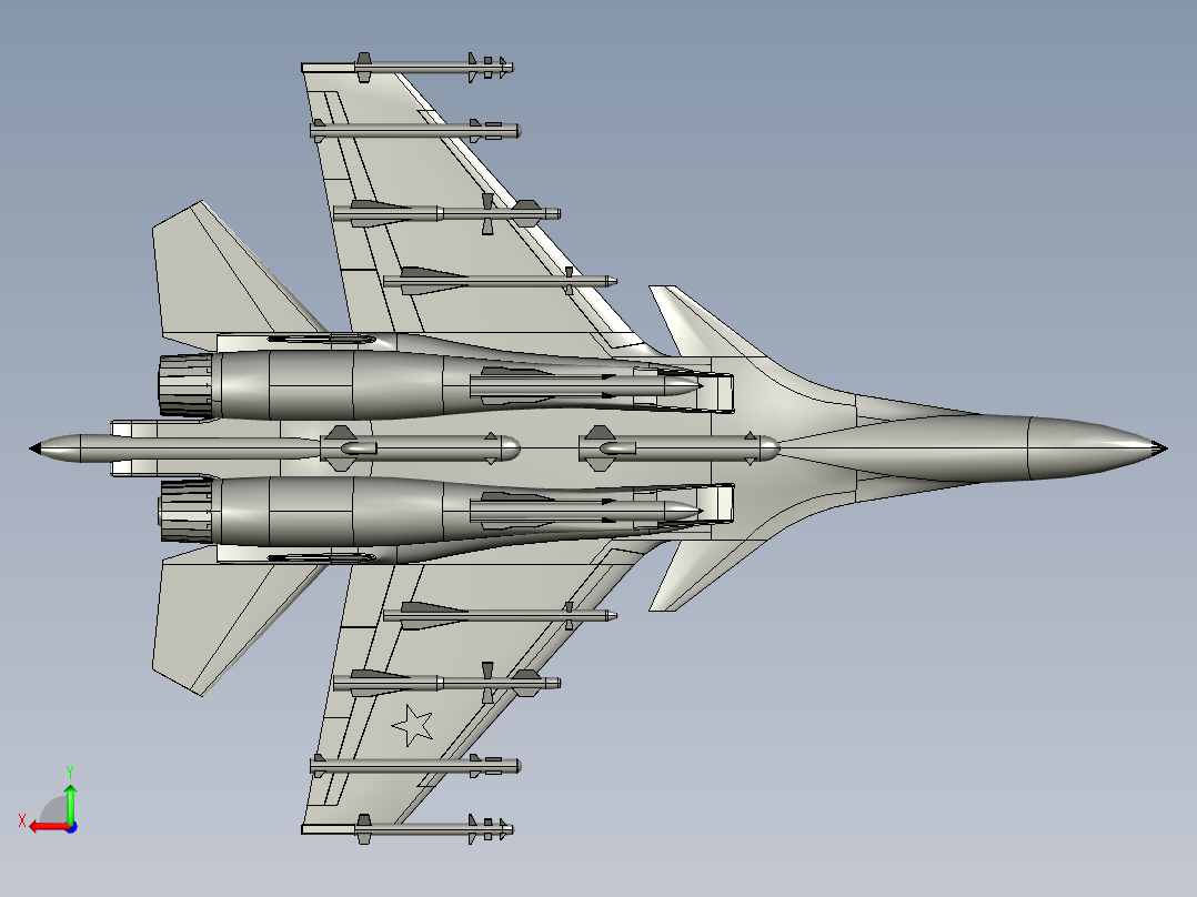 SU35战斗机NEW右视图