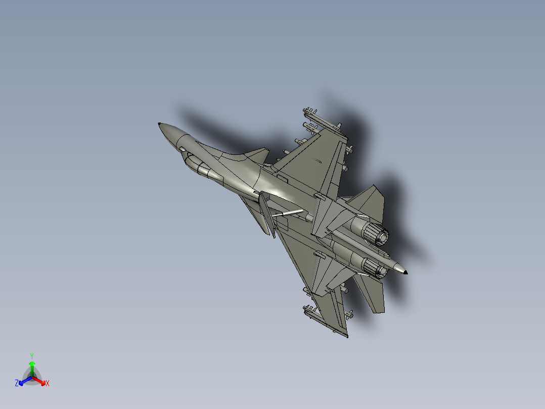 SU35战斗机NEW正等轴测图