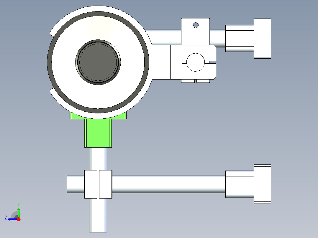 相机光源视觉检测模型右视图