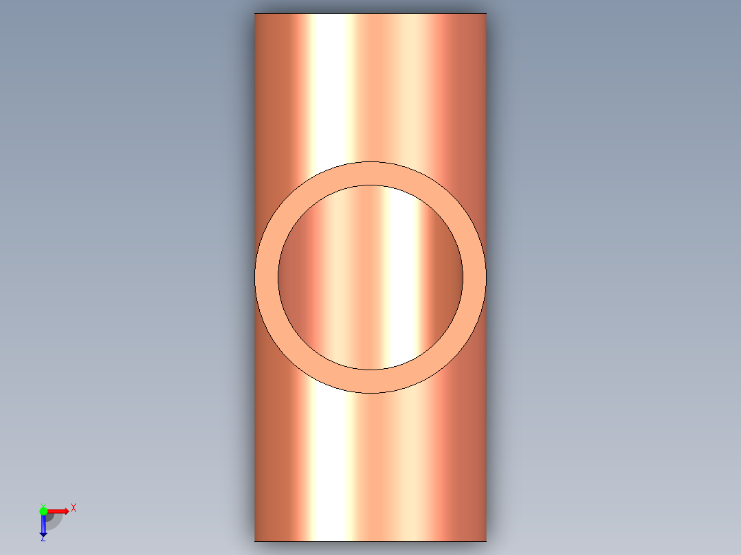 B3004482-等径三通：运行直径 支管直径 尺寸按照 ANSI B16.9俯视图