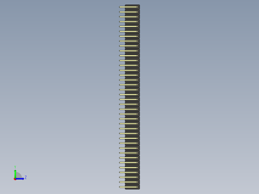 2个54毫米引脚接头三排直角，适用于kicad 119左视缩略图