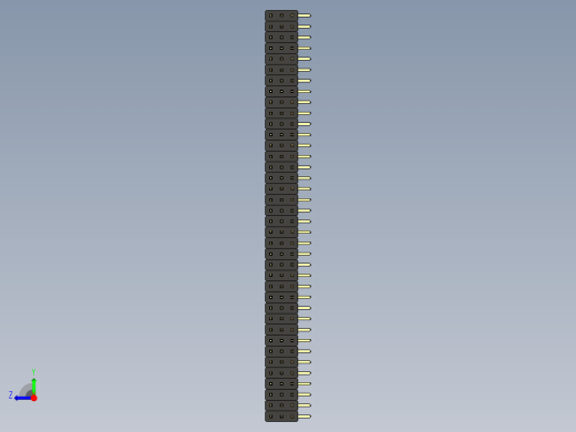 2个54毫米引脚接头三排直角，适用于kicad 119右视缩略图