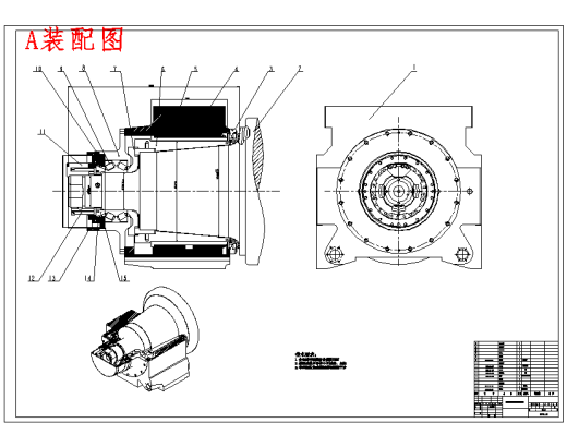 汽车板材轧机操作侧轴承座的设计含4张CAD图缩略图