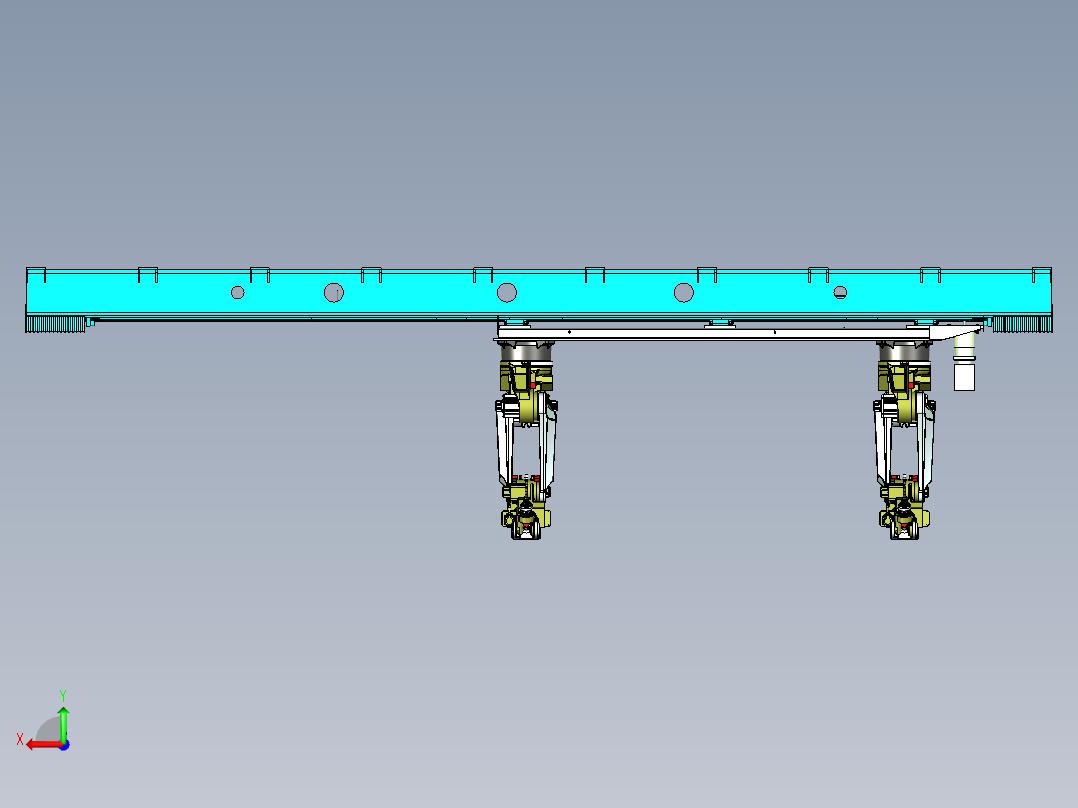 多机器人地轨设计后视图