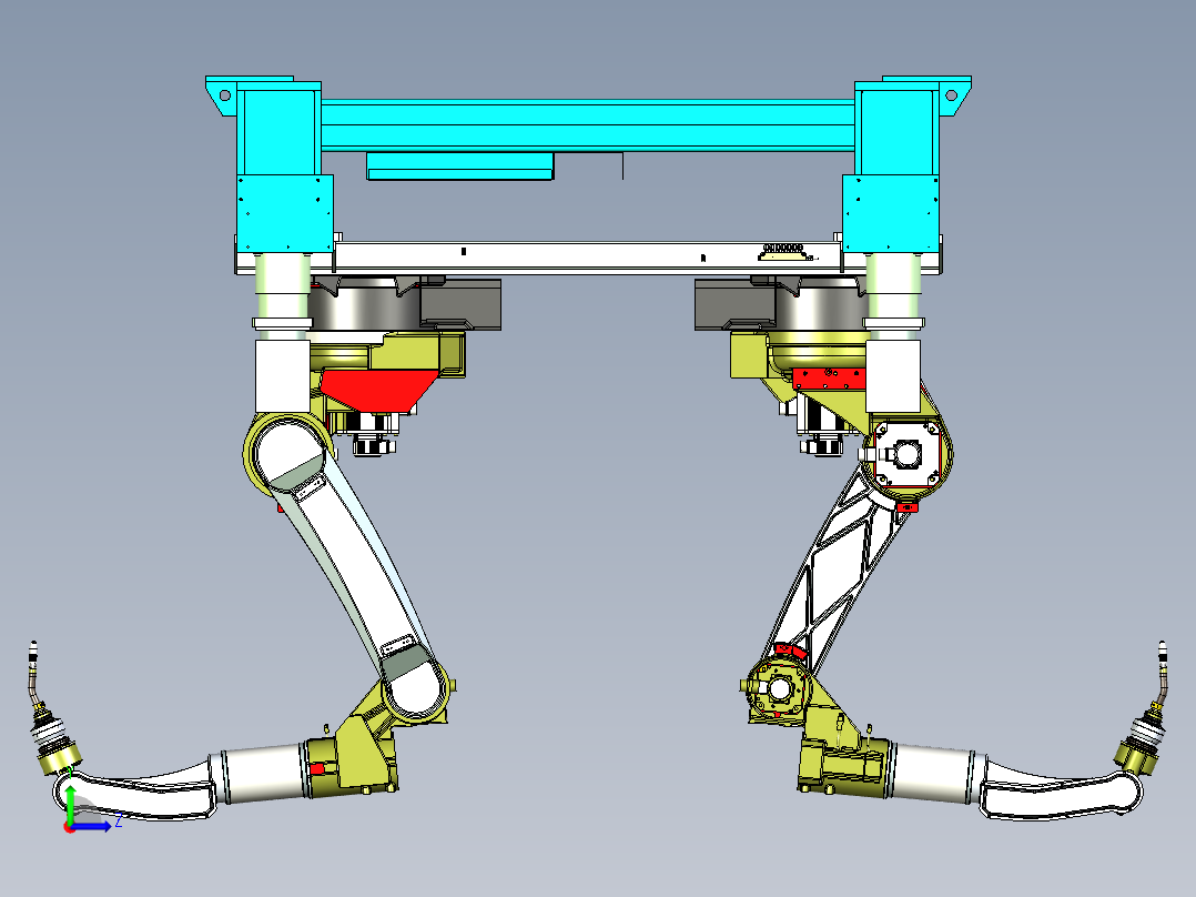 多机器人地轨设计左视图