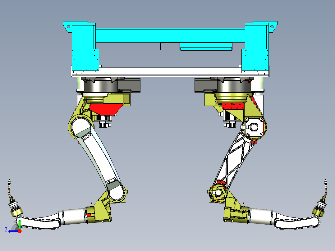 多机器人地轨设计右视图