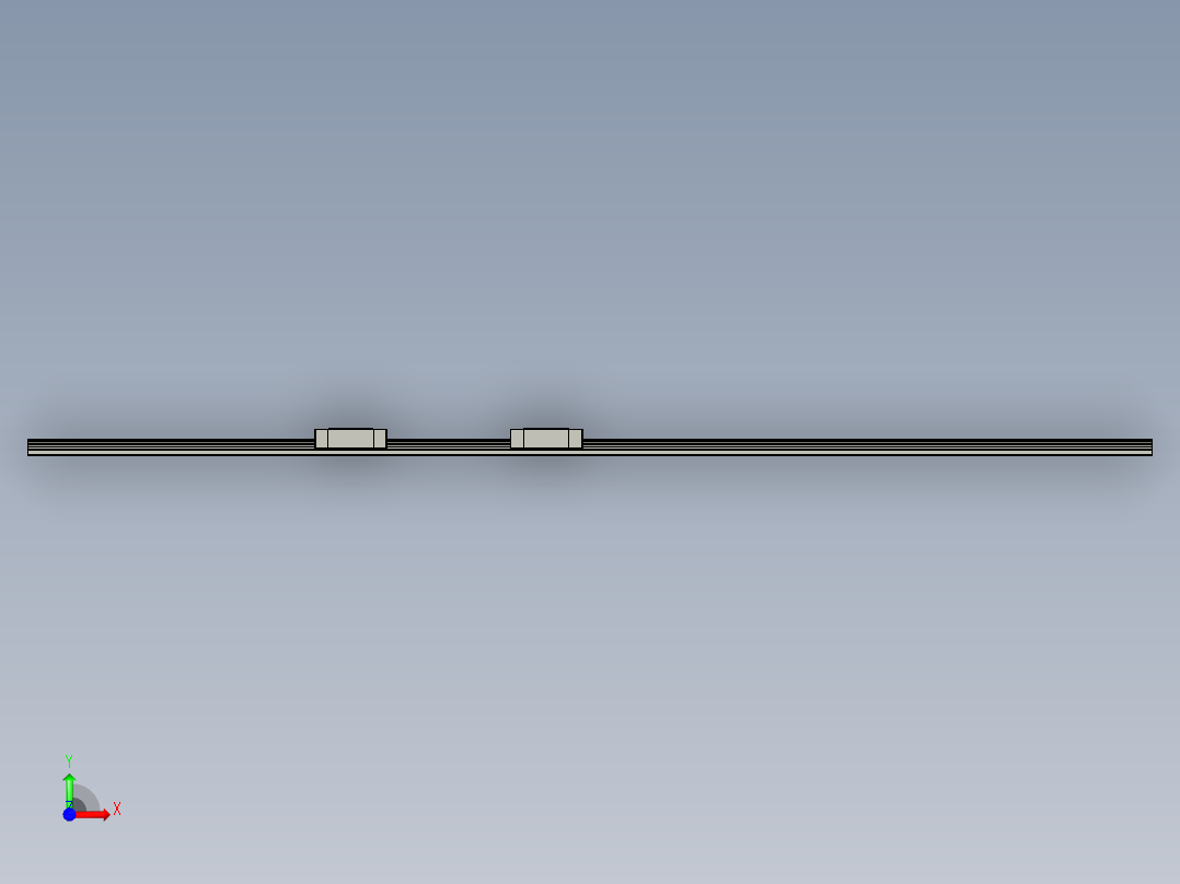 导轨标准型滑块标准型微型直线导轨LGS2BN16-670前视图