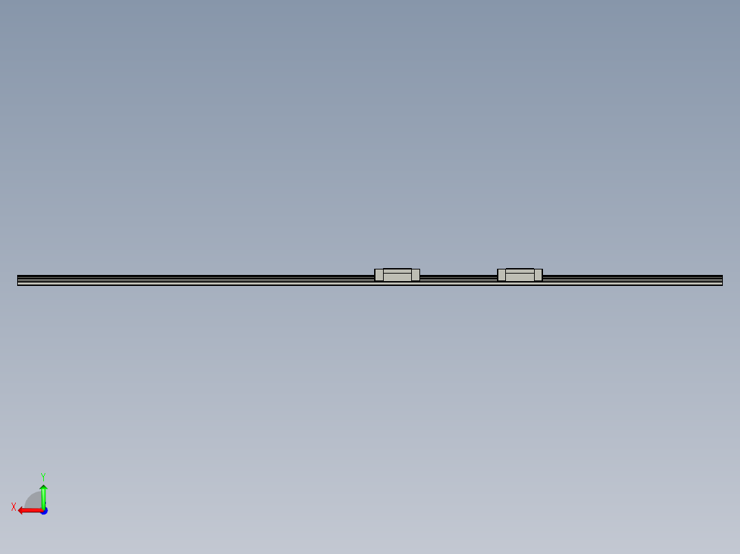 导轨标准型滑块标准型微型直线导轨LGS2BN16-670后视图