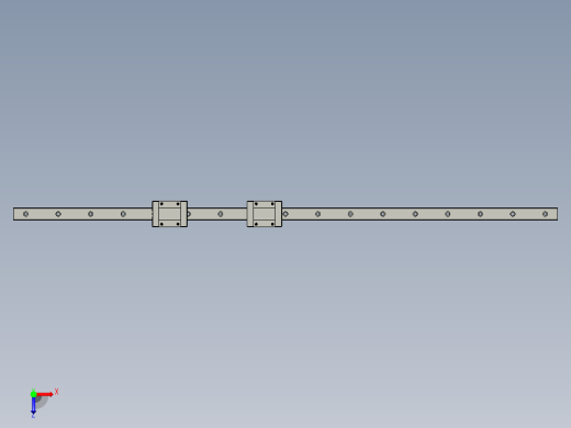 导轨标准型滑块标准型微型直线导轨LGS2BN16-670俯视缩略图