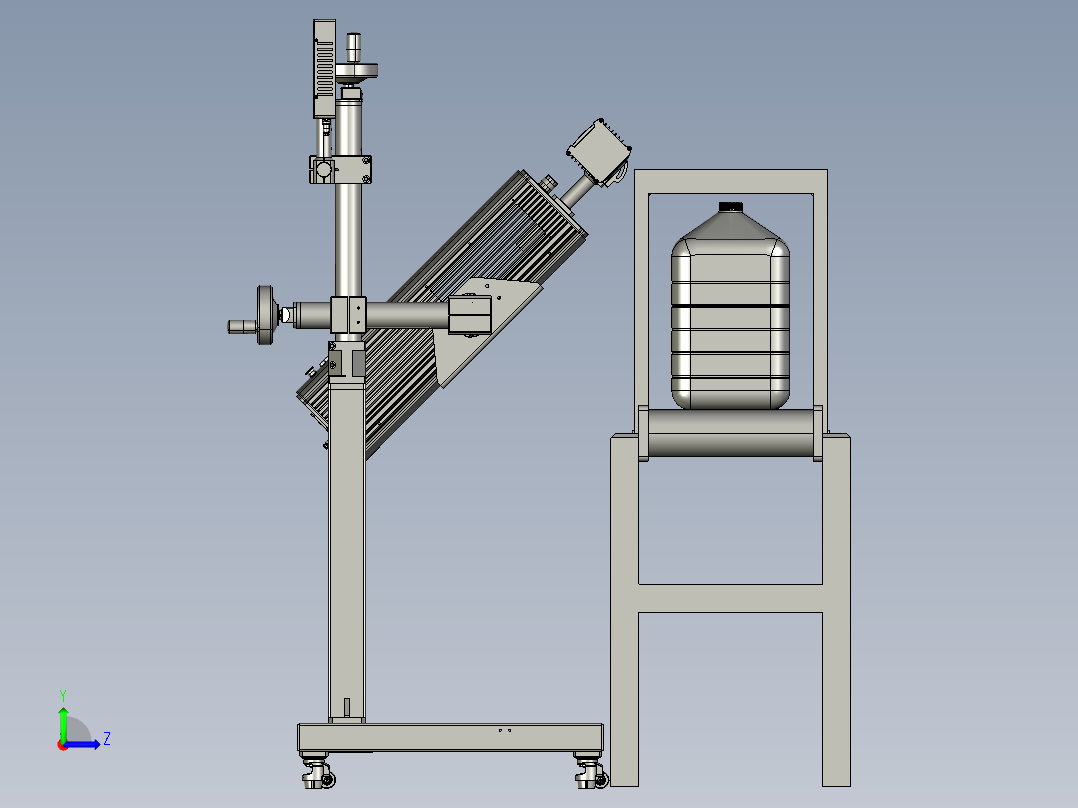振镜式激光打标系统左视图