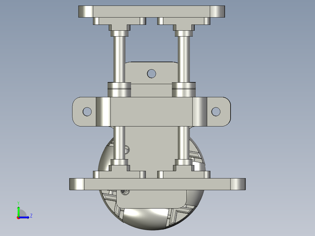 编码器减震架01左视图