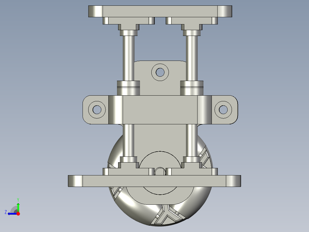 编码器减震架01右视图