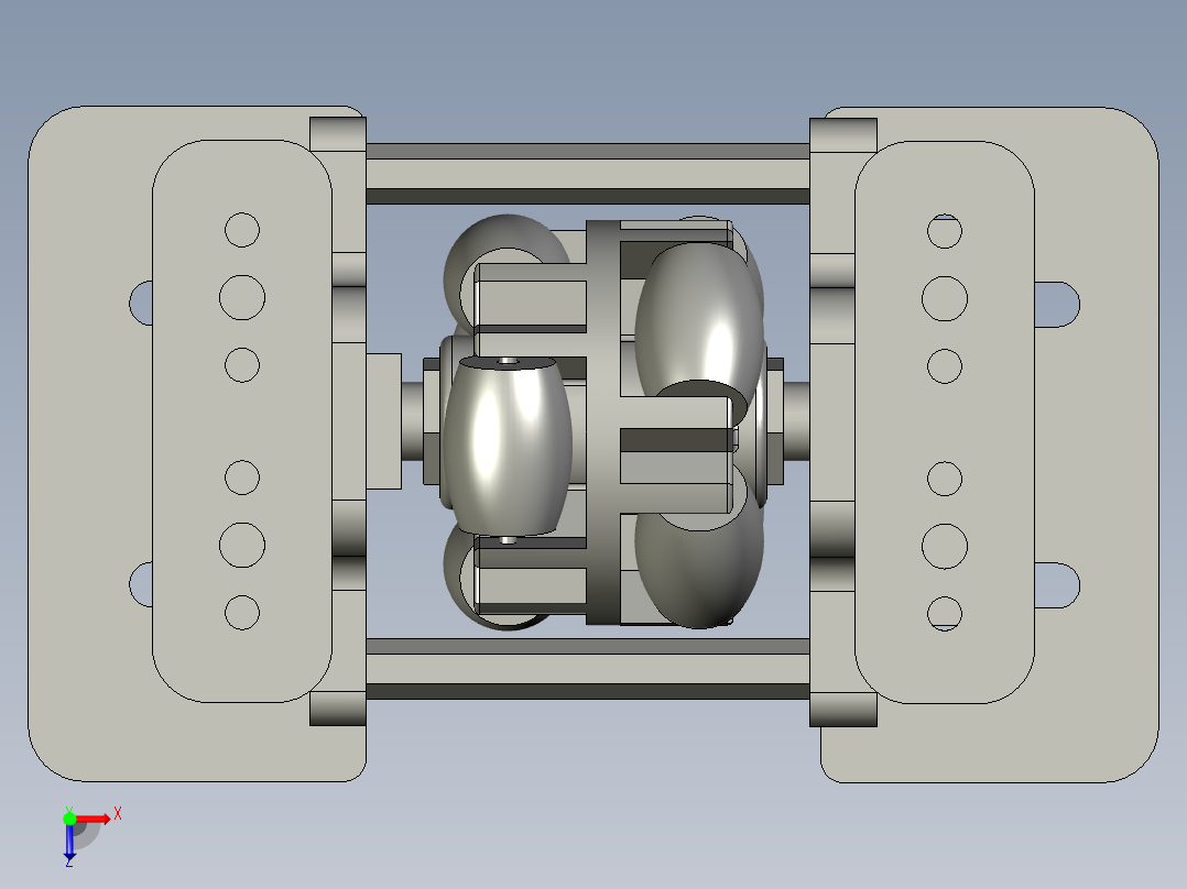 编码器减震架01俯视图