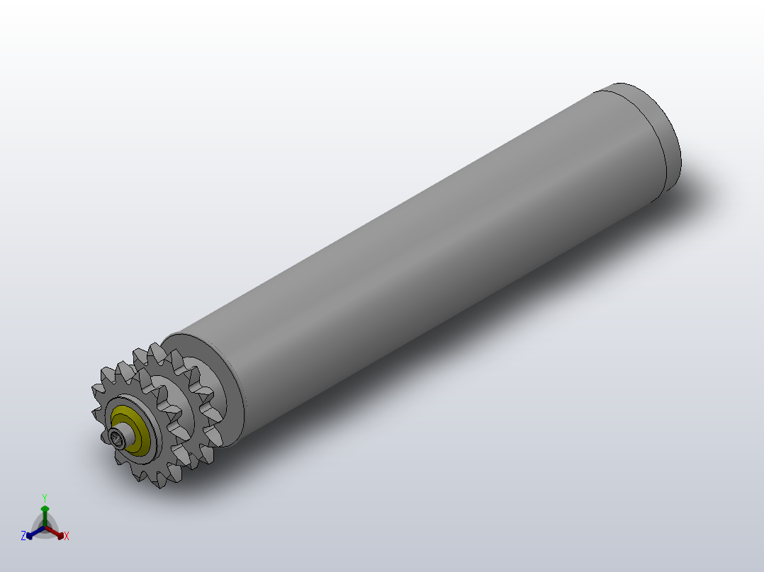 动力输送辊筒-双链轮型 GRF GRFS[GRFS-D60-W300]主视图