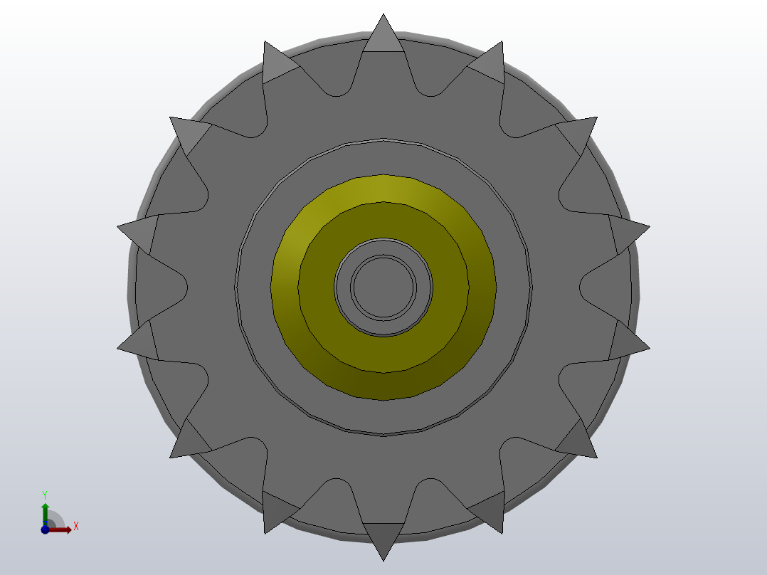 动力输送辊筒-双链轮型 GRF GRFS[GRFS-D60-W300]前视图