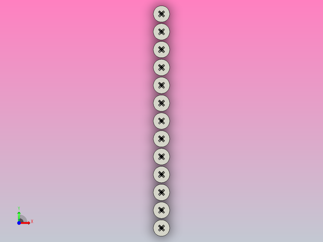 M3 4毫米- 30毫米DIN965A小公制螺钉前视图