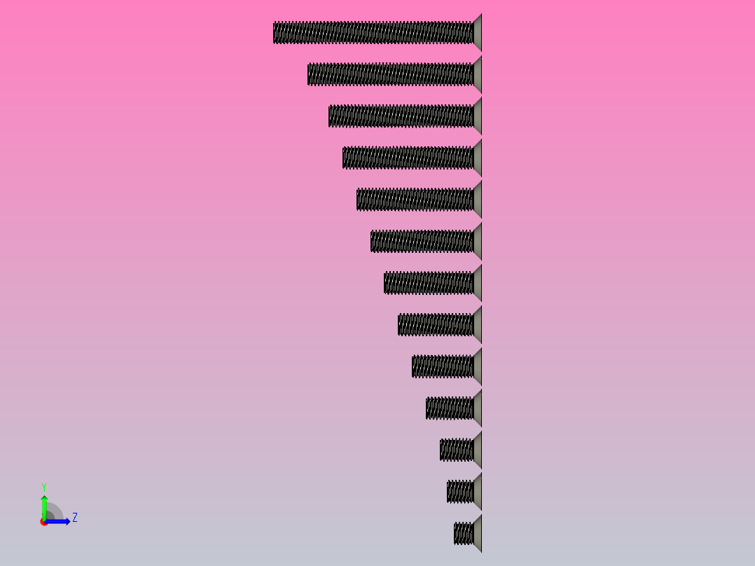 M3 4毫米- 30毫米DIN965A小公制螺钉左视图